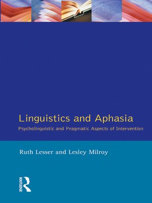 cover image of Linguistics and Aphasia